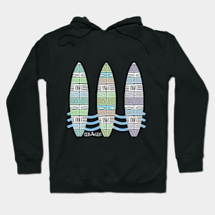 Surfboards No. 01 (bright) designed by heiarts Hoodie